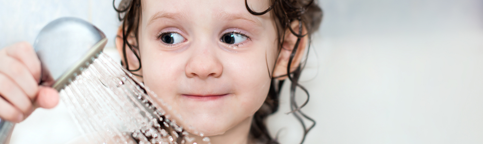 Child using the shower