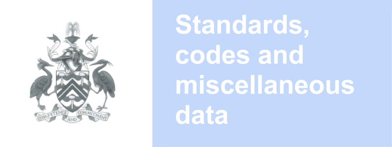 Standards Codes And Miscellaneous Data